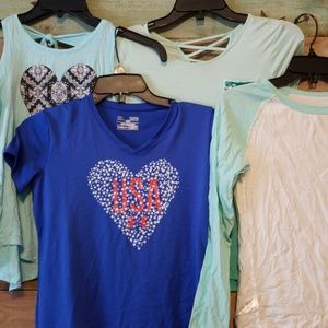 Bundle of girls shirts